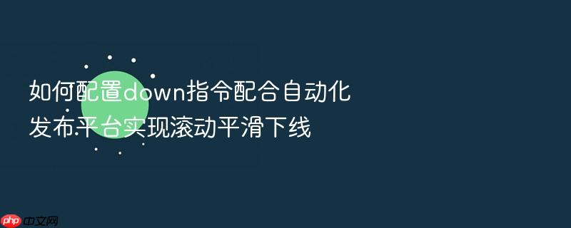 如何配置down指令配合自动化发布平台实现滚动平滑下线