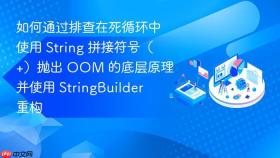 如何通过排查在死循环中使用 string 拼接符号(+)抛出 oom 的底层原理并使用 stringbuilder 重构
