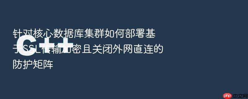 针对核心数据库集群如何部署基于ssl传输加密且关闭外网直连的防护矩阵