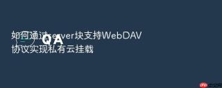 如何通过server块支持webdav协议实现私有云挂载