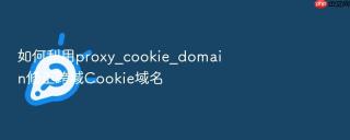 如何利用proxy_cookie_domain修正跨域cookie域名