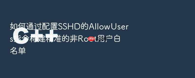 如何通过配置sshd的allowusers指令构建精准的非root用户白名单
