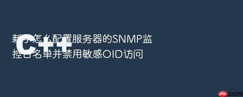 新手怎么配置服务器的snmp监控白名单并禁用敏感oid访问