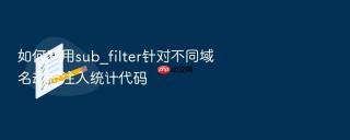 如何利用sub_filter针对不同域名动态注入统计代码