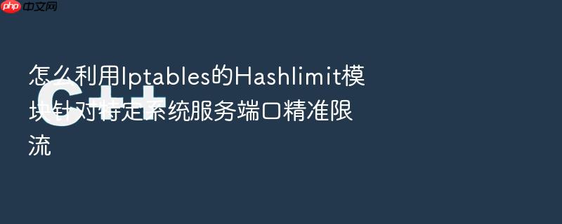 怎么利用iptables的hashlimit模块针对特定系统服务端口精准限流