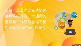 实战：怎么为分布式链路追踪系统开发一个通用的带异常工作窃取自动平衡的 forkjoinpool 扩展包