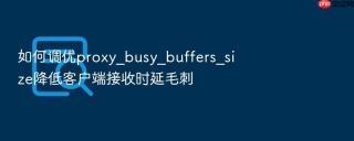 如何调优proxy_busy_buffers_size降低客户端接收时延毛刺