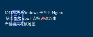如何解决 Windows 平台下 Nginx 缺乏高效 epoll 支持 产生的生产性能天花板难题