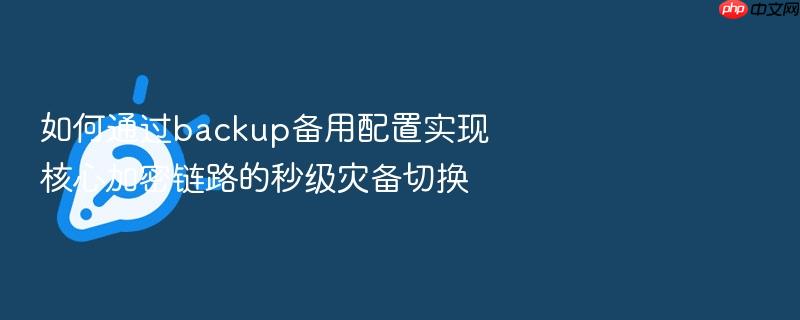 如何通过backup备用配置实现核心加密链路的秒级灾备切换