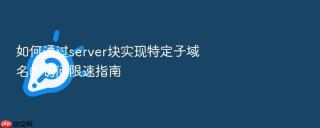 如何通过server块实现特定子域名的访问限速指南