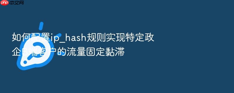 如何配置ip_hash规则实现特定政企b端客户的流量固定黏滞