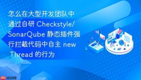 怎么在大型开发团队中通过自研 checkstyle/sonarqube 静态插件强行拦截代码中自主 new thread 的行为