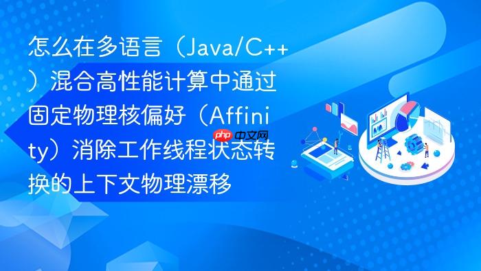 怎么在多语言（java/c++）混合高性能计算中通过固定物理核偏好（affinity）消除工作线程状态转换的上下文物理漂移