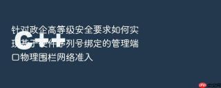 针对政企高等级安全要求如何实现基于硬件序列号绑定的管理端口物理围栏网络准入