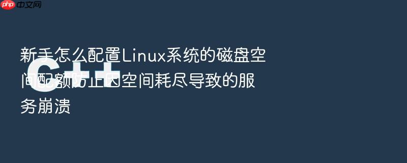 新手怎么配置linux系统的磁盘空间配额防止因空间耗尽导致的服务崩溃