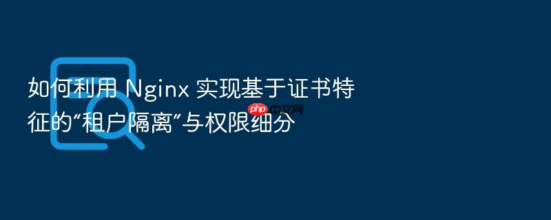 如何利用 nginx 实现基于证书特征的“租户隔离”与权限细分