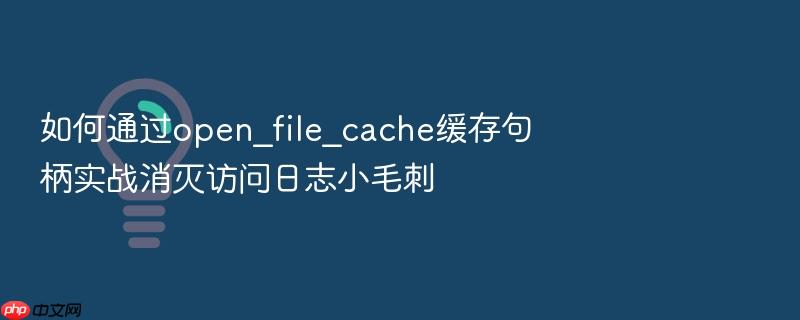 如何通过open_file_cache缓存句柄实战消灭访问日志小毛刺