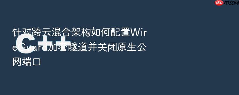 针对跨云混合架构如何配置wireguard加密隧道并关闭原生公网端口