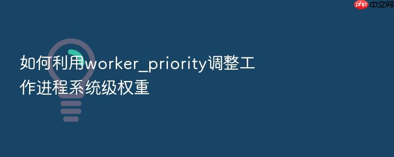 如何利用worker_priority调整工作进程系统级权重