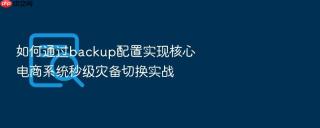 如何通过backup配置实现核心电商系统秒级灾备切换实战