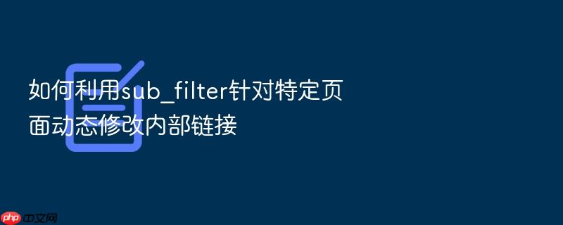 如何利用sub_filter针对特定页面动态修改内部链接