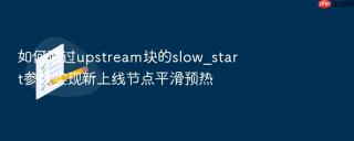 如何通过upstream块的slow_start参数实现新上线节点平滑预热
