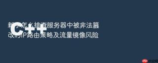 新手怎么排查服务器中被非法篡改的IP路由策略及流量镜像风险