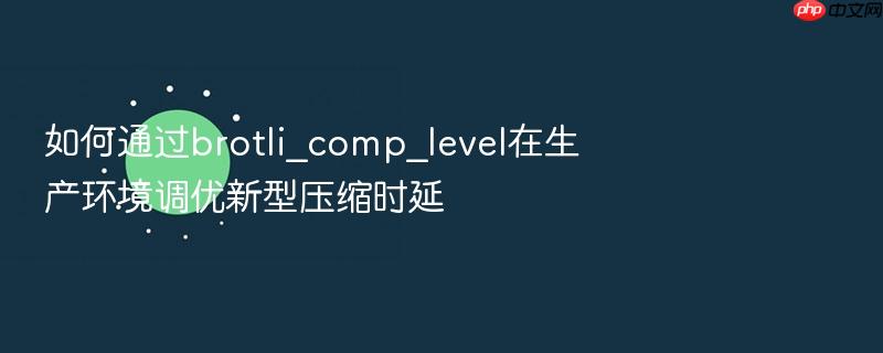 如何通过brotli_comp_level在生产环境调优新型压缩时延