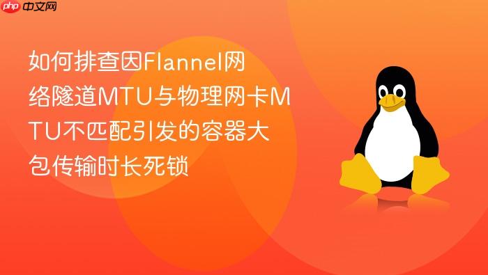 如何排查因flannel网络隧道mtu与物理网卡mtu不匹配引发的容器大包传输时长死锁