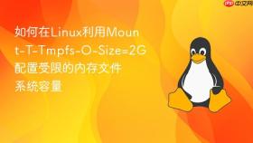 如何在linux利用mount-t-tmpfs-o-size=2g配置受限的内存文件系统容量