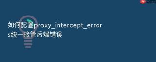 如何配置proxy_intercept_errors统一接管后端错误