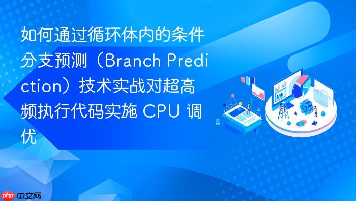 如何通过循环体内的条件分支预测(branch prediction)技术实战对超高频执行代码实施 cpu 调优