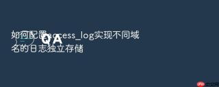 如何配置access_log实现不同域名的日志独立存储