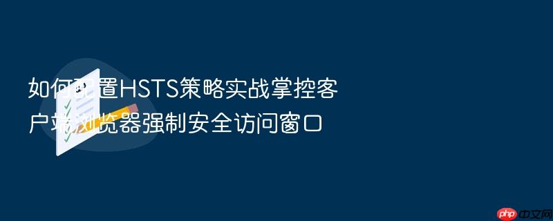 如何配置hsts策略实战掌控客户端浏览器强制安全访问窗口