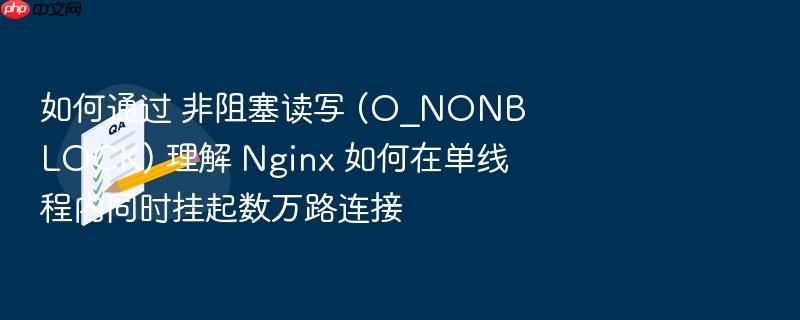 如何通过 非阻塞读写 (o_nonblock) 理解 nginx 如何在单线程内同时挂起数万路连接