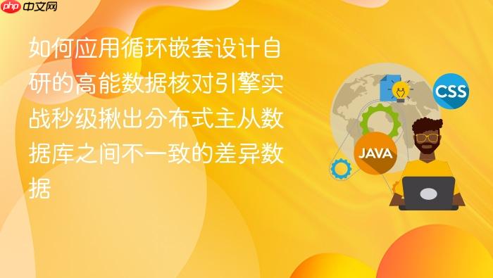 如何应用循环嵌套设计自研的高能数据核对引擎实战秒级揪出分布式主从数据库之间不一致的差异数据