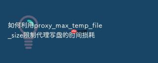 如何利用proxy_max_temp_file_size限制代理写盘的时间损耗