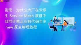 指南:为什么大厂在云原生 service mesh 演进中倾向于禁止业务代码自主 new 原生物理线程