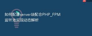 如何配置server块配合PHP_FPM监听池实现动态解析