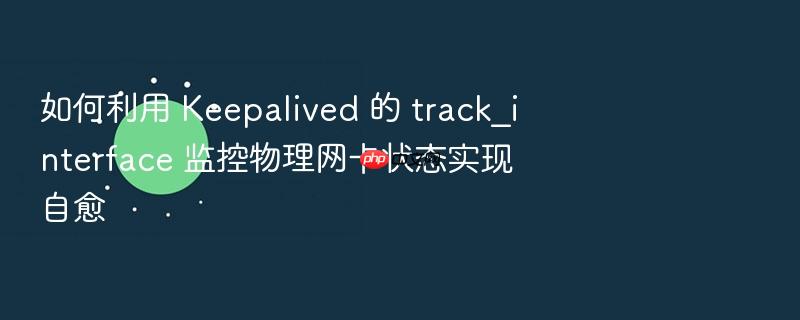 如何利用 keepalived 的 track_interface 监控物理网卡状态实现自愈