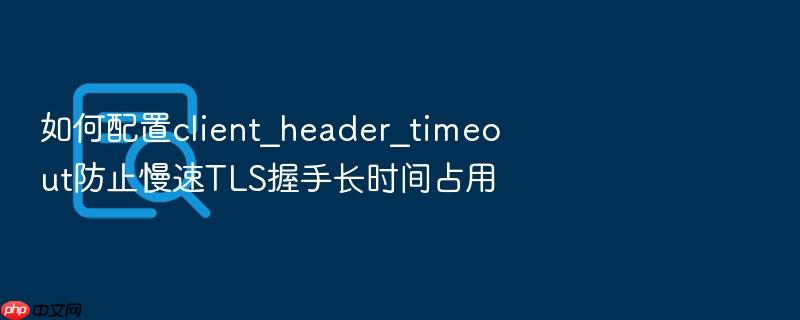 如何配置client_header_timeout防止慢速tls握手长时间占用