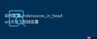 如何配置underscores_in_headers允许下划线变量