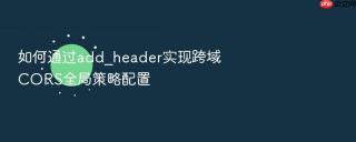 如何通过add_header实现跨域cors全局策略配置