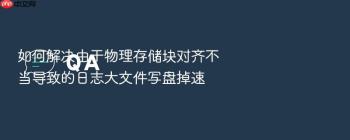 如何解决由于物理存储块对齐不当导致的日志大文件写盘掉速