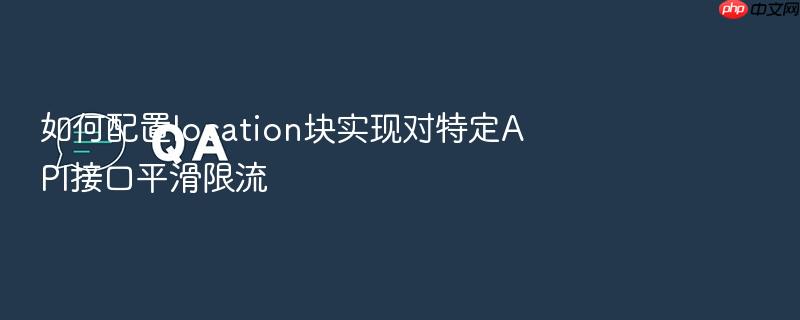 如何配置location块实现对特定api接口平滑限流
