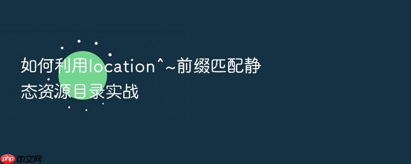 如何利用location^~前缀匹配静态资源目录实战
