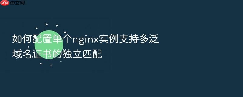如何配置单个nginx实例支持多泛域名证书的独立匹配