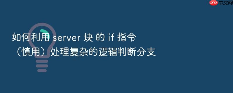 如何利用 server 块 的 if 指令(慎用)处理复杂的逻辑判断分支
