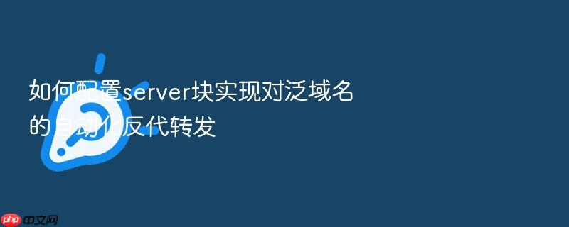 如何配置server块实现对泛域名的自动化反代转发