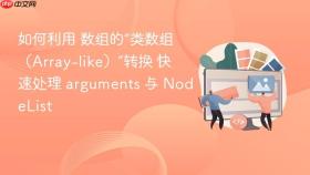 如何利用 数组的“类数组（Array-like）”转换 快速处理 arguments 与 NodeList